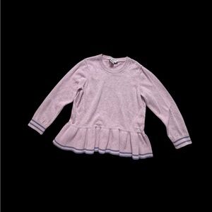 Vineyard Vines Girls Sweater pink with ruffle k257